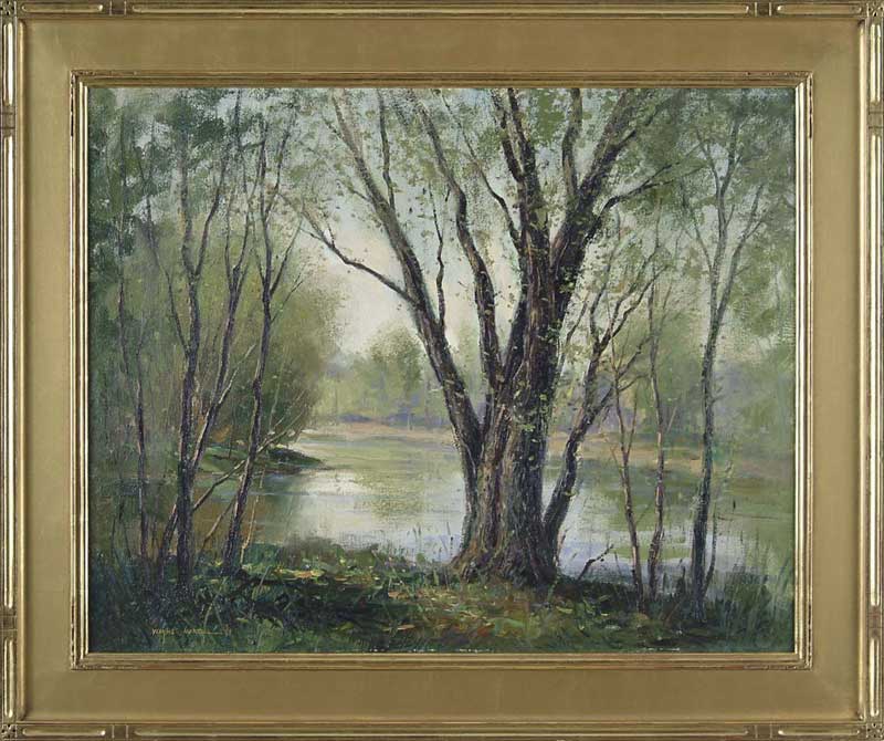 Appraisal: WAYNE BEAM MORRELL American - SPRING ARRIVES AT THE RIVER