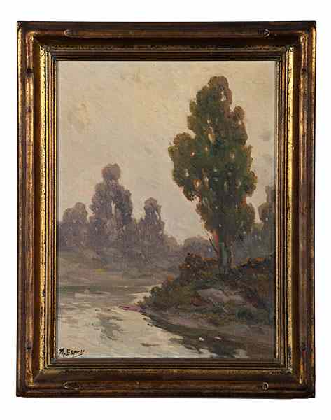 Appraisal: California Riverbank by Angel Espoy Angel Espoy Spanish California -