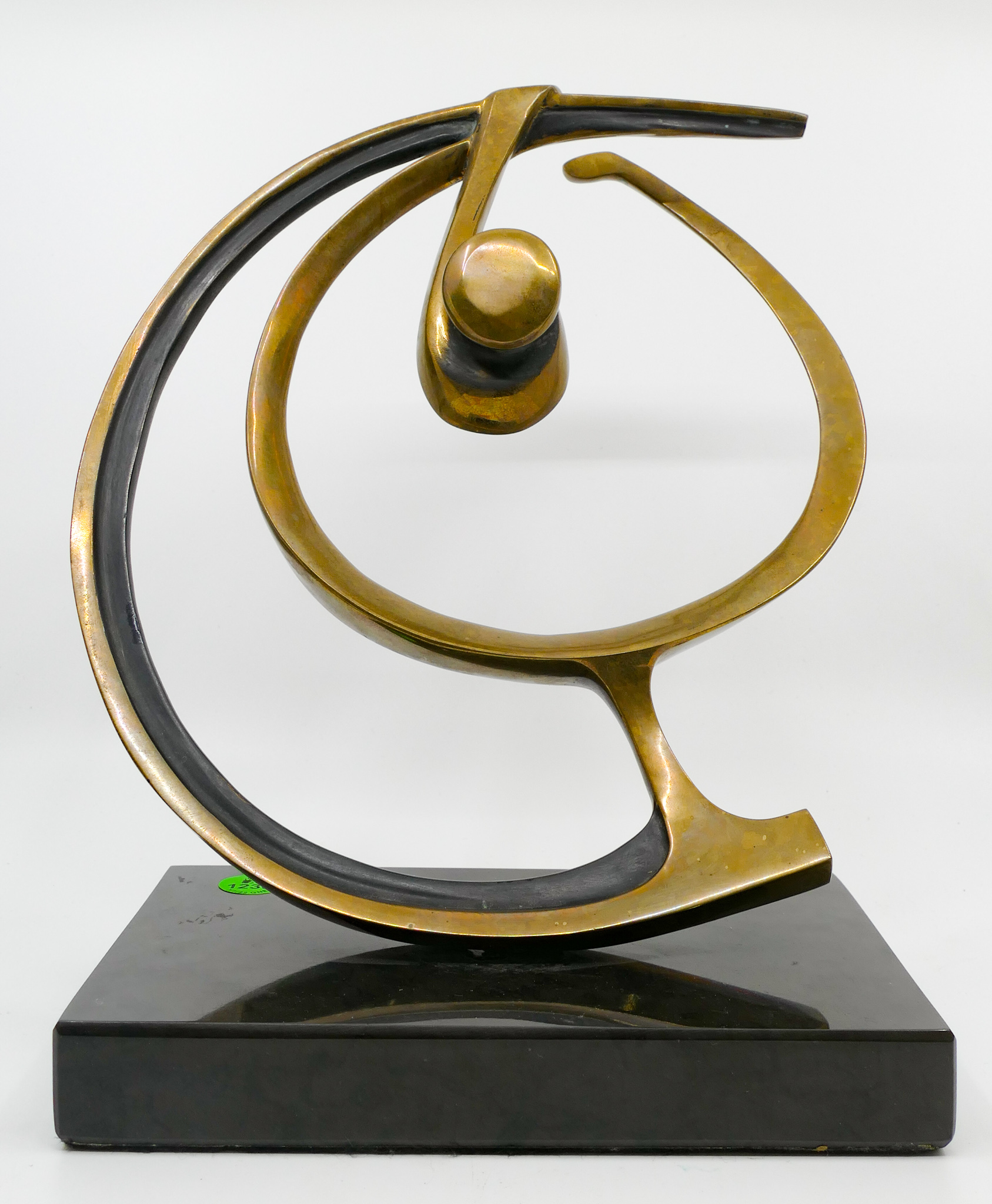 Appraisal: Bob Bennett Modernist Bronze Sculpture '' - Bend to base