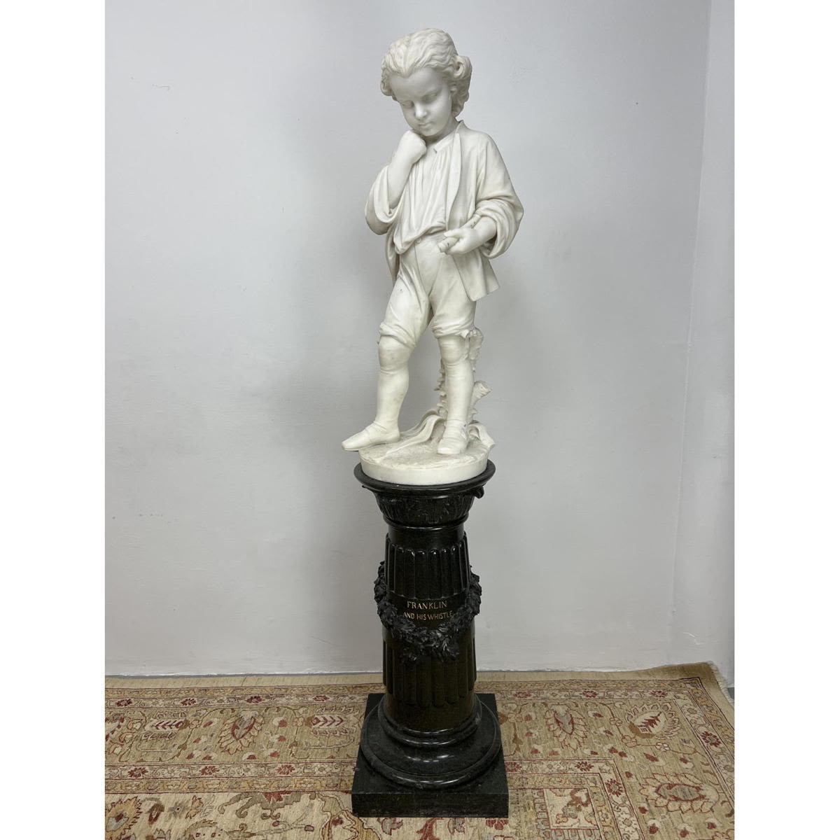 Appraisal: Rare Pasquale Romanelli Sculpture of Benjamin Franklin and his whistle