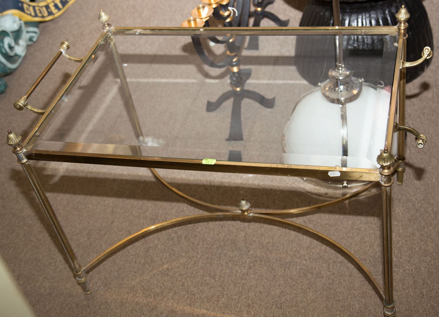 Appraisal: Brass coffee table