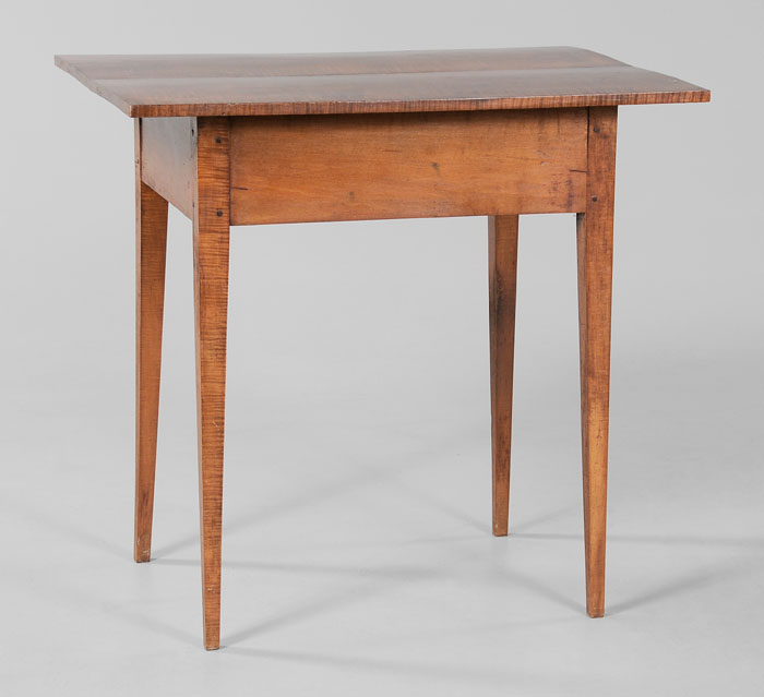 Appraisal: Federal Tiger Maple Table American th century highly figured maple