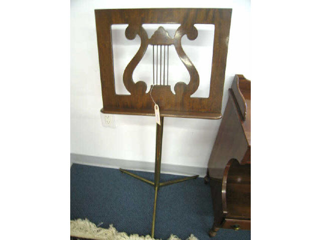 Appraisal: Brass Mahogany Music Stand