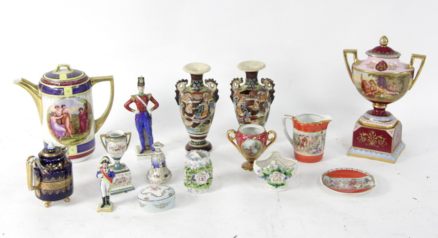 Appraisal: A collection of European porcelain including an urn and cover