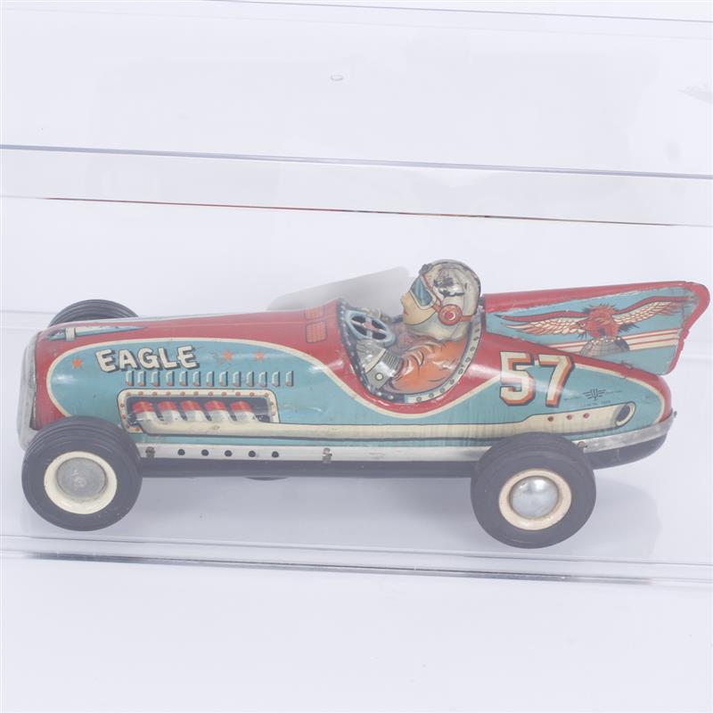 Appraisal: Tin Litho Japanese Racer- 's No The Eagle Friction motor