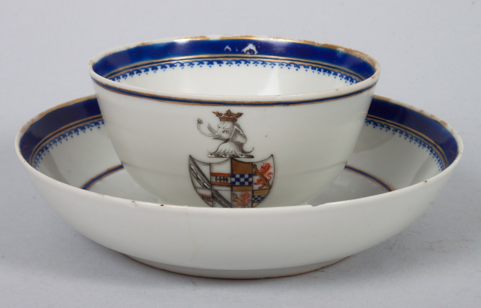 Appraisal: Chinese Export armorial porcelain cup and saucer cup and saucer