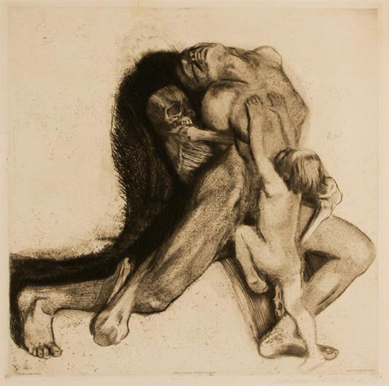 Appraisal: K the Kollwitz German - Tod und Frau Death and