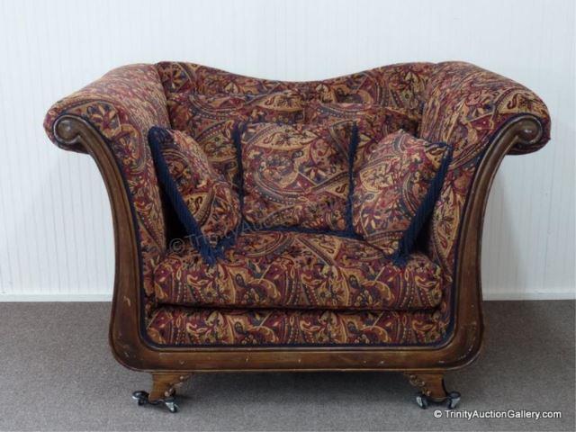 Appraisal: French Victorian Style Loveseat With a tapestry style upholstered fabric