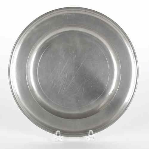 Appraisal: Greenfield Massachusetts pewter plate ca bearing the touch of Samuel