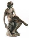 Appraisal: BRONZE SCULPTURE - Seated Mercury by Marius Pierre Montagne French