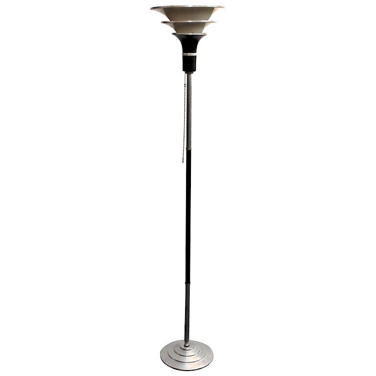 Appraisal: American Art Deco Metal Torchiere Floor Lamp American Art Deco