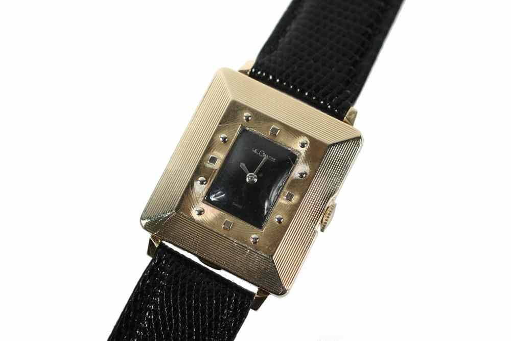 Appraisal: WRISTWATCH - One K yellow gold LeCoultre wristwatch ca with