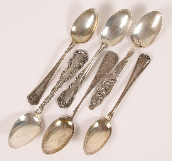 Appraisal: Lot of six sterling silver spoons two Whiting Mfg Co