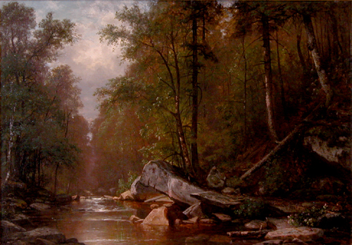 Appraisal: Forest Stream at Scalp Level Hetzel George German American -