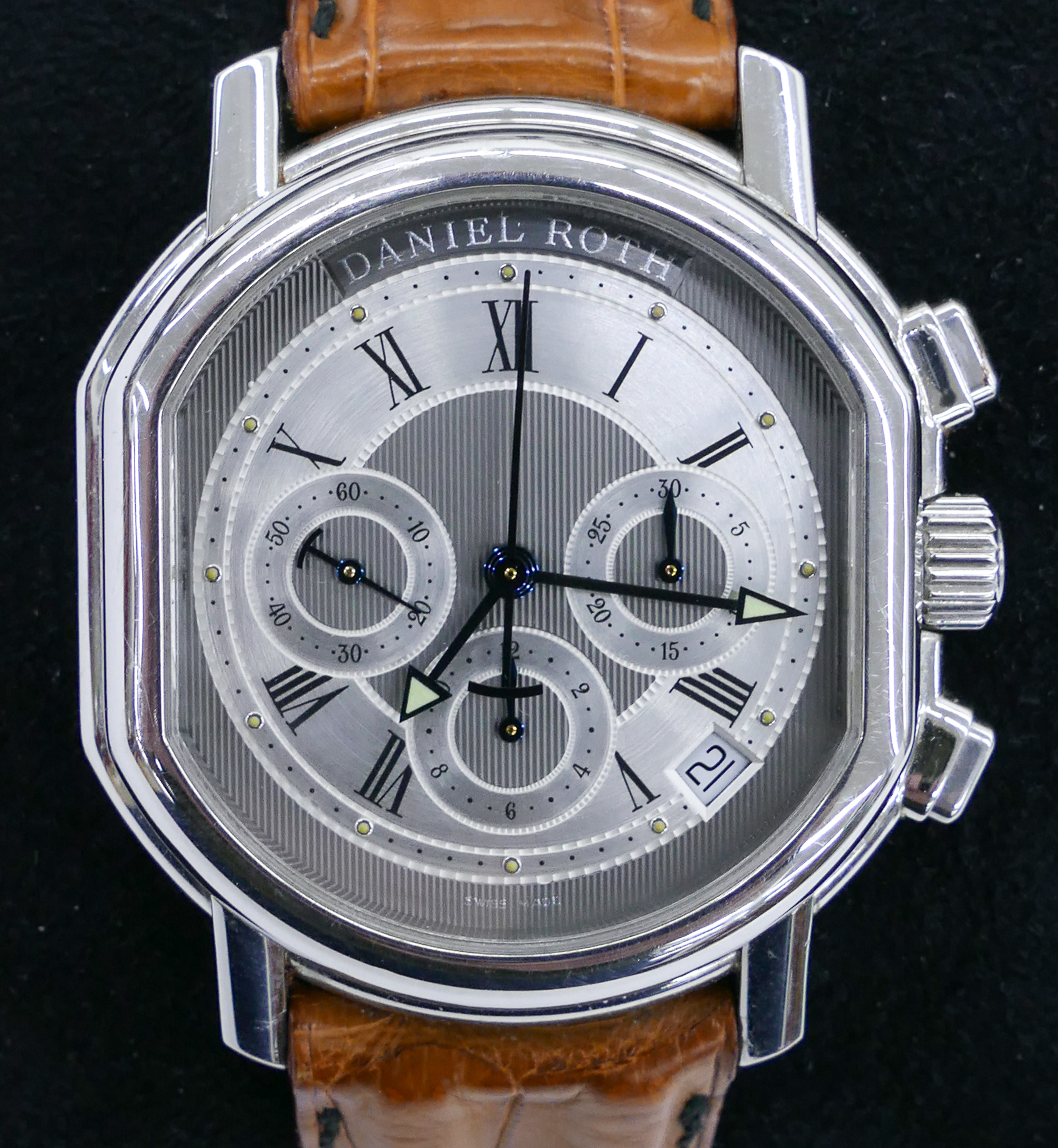 Appraisal: Men's Daniel Roth Chronograph Automatic Stainless Wristwatch mm Bezel Ref