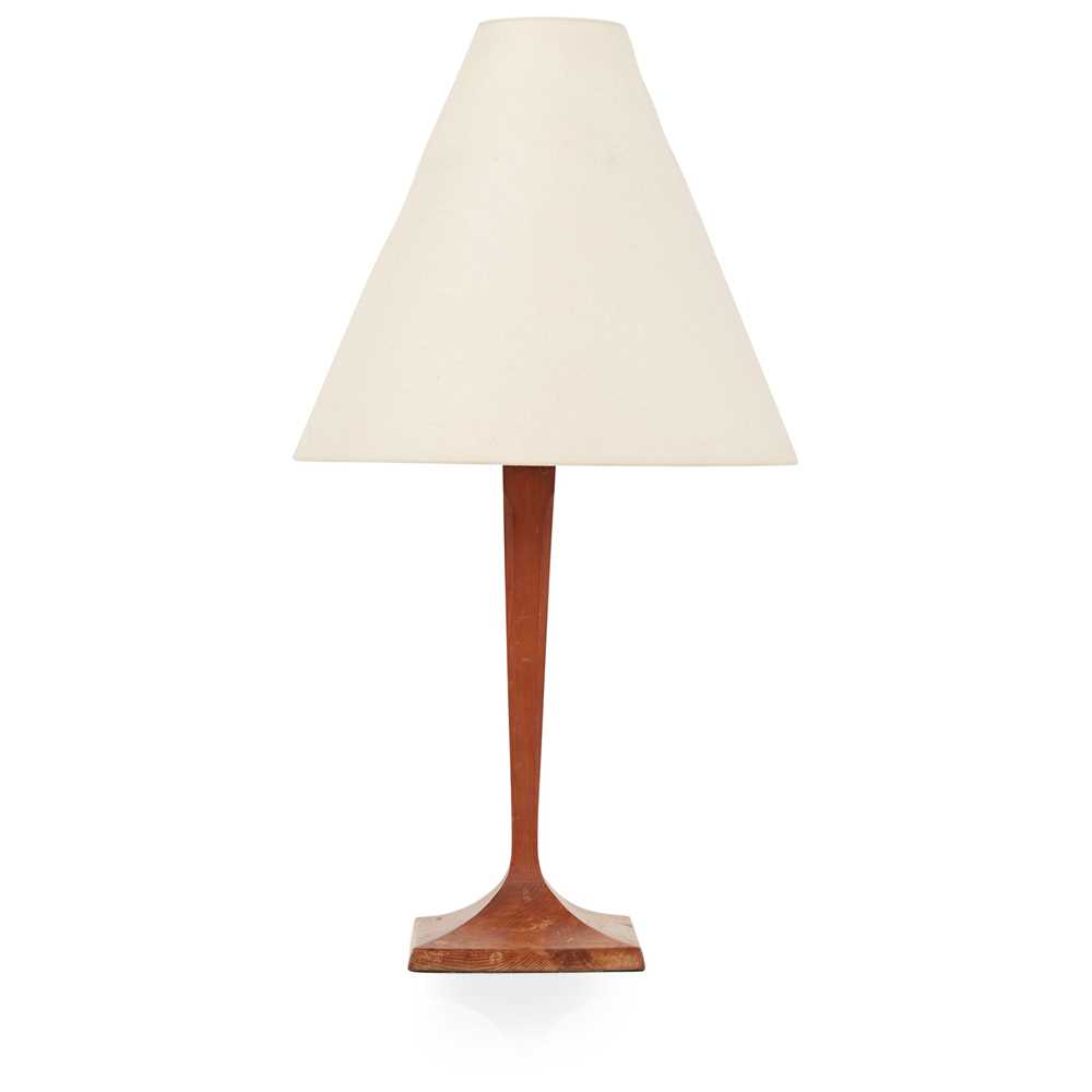 Appraisal: EDWARD BARNSLEY - TABLE LAMP yew cm high to fitting