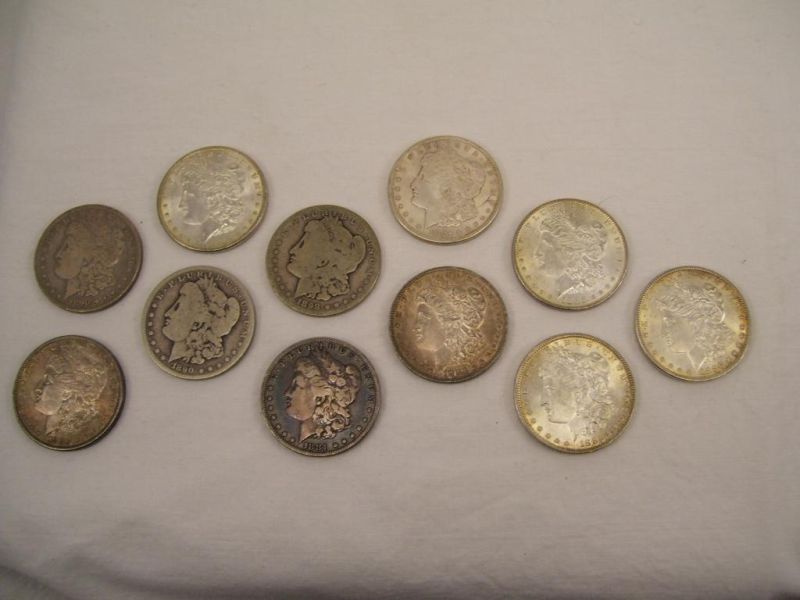 Appraisal: Morgan Dollars Lot includes - - O - O -