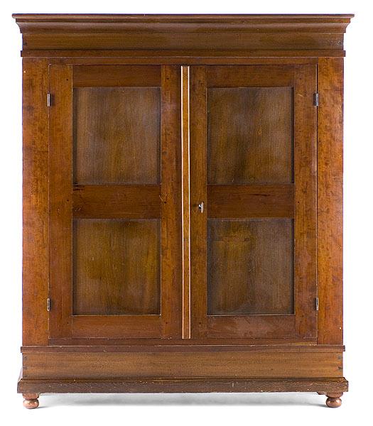 Appraisal: AMERICAN CHERRY SCHRANK ca - with poplar secondary Upper and