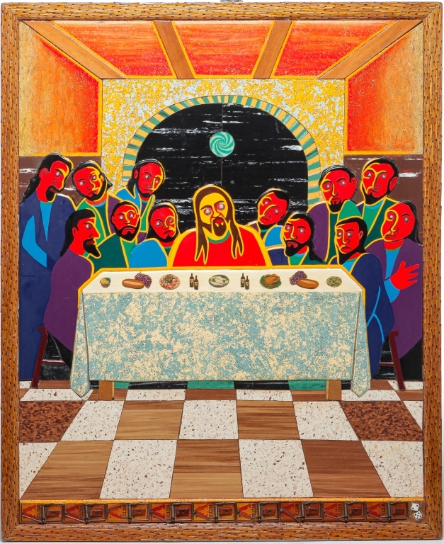 Appraisal: THREE WORKS BY LEE PORTER GARRETT Last Supper Ohio -