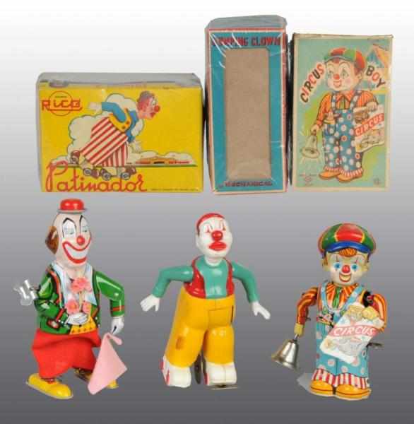 Appraisal: Lot of Tin Plastic Circus Wind-Up Toys Description Includes one