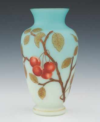 Appraisal: A Cased Glass Vase by Thomas Webb Sons The baluster