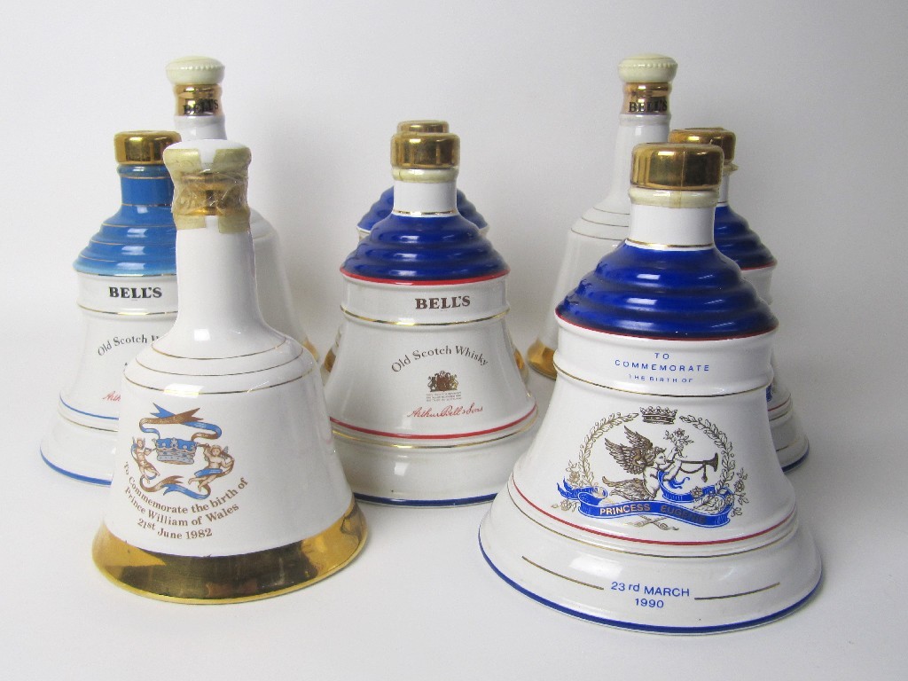 Appraisal: Eight assorted Wade ceramic Bells whisky decanters