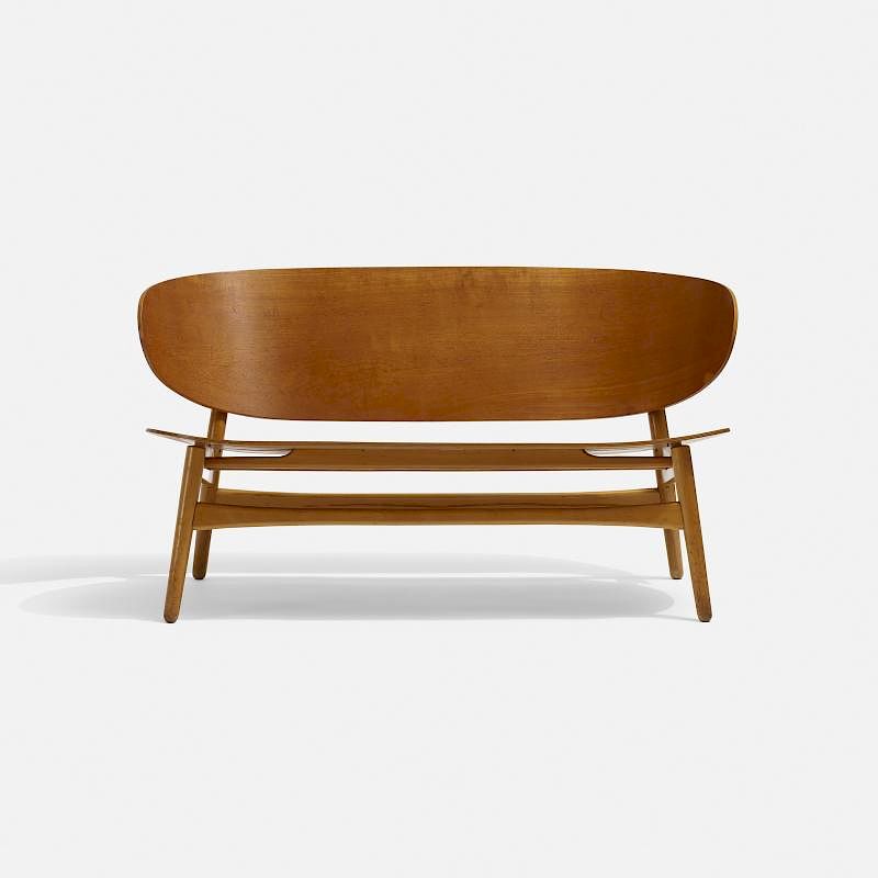 Appraisal: Hans J Wegner Shell settee Hans J Wegner Shell settee