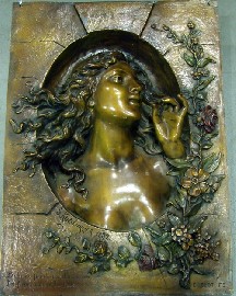 Appraisal: An impressive French cold painted spelter plaque after Sylvain Kinsburger