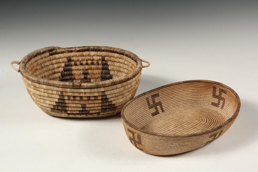 Appraisal: NATIVE AMERICAN BASKETS - Both Early th c Coil Built