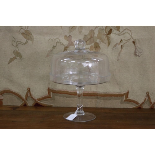 Appraisal: Glass lidded cake stand approx cm H x cm dia