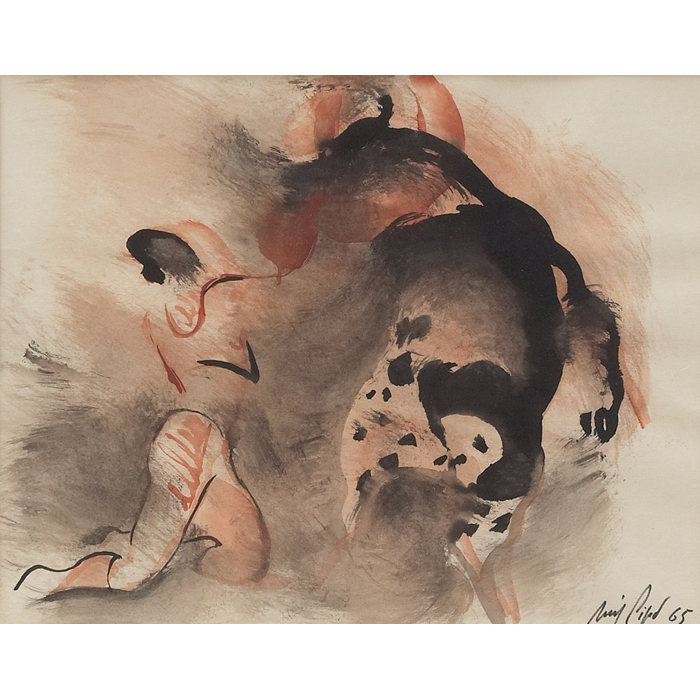 Appraisal: Manolo Ruiz Pipo Spanish - Bullfight watercolor x signed and