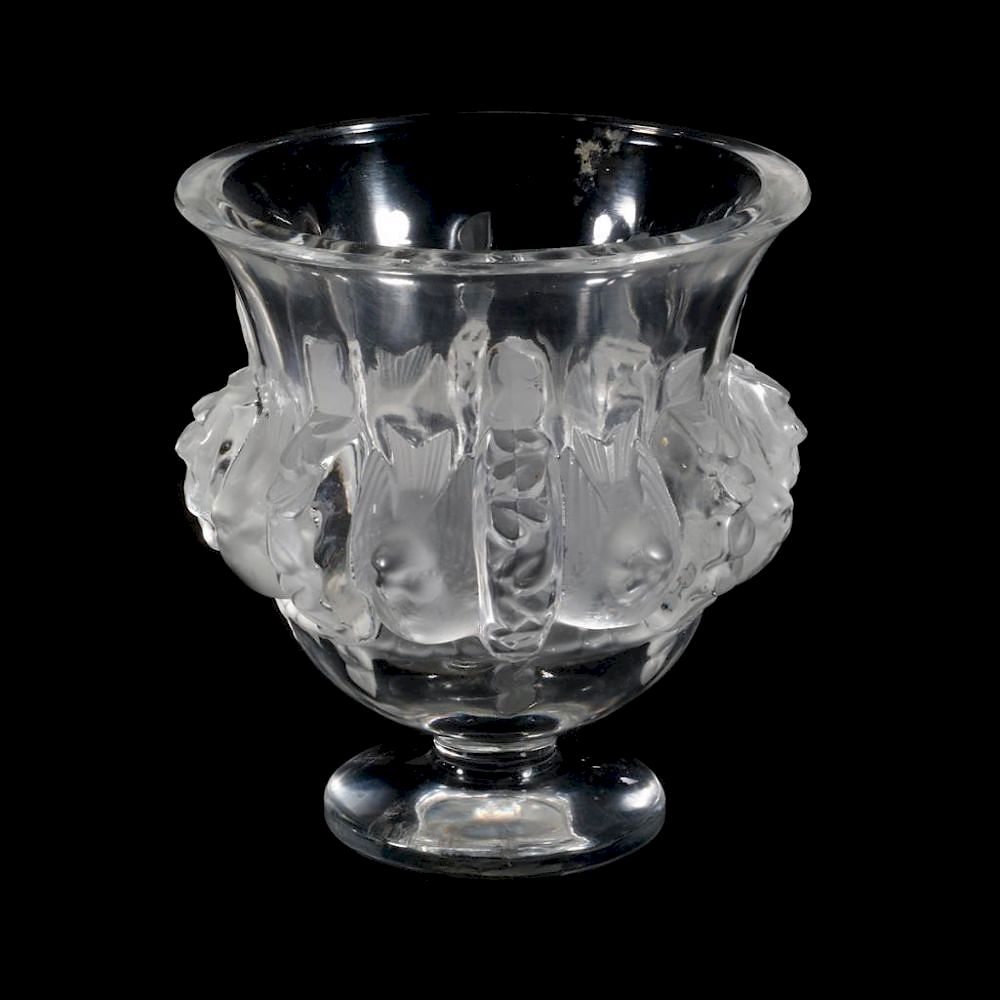 Appraisal: A LALIQUE CLEAR AND FROSTED GLASS VASE DAMPIERRE A Lalique