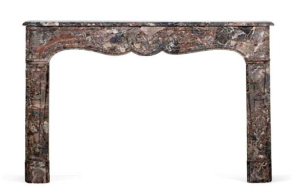 Appraisal: A Louis XV style carved marble fire surround A Louis