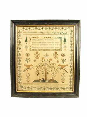 Appraisal: A George IV sampler by Caroline Kinch December th worked