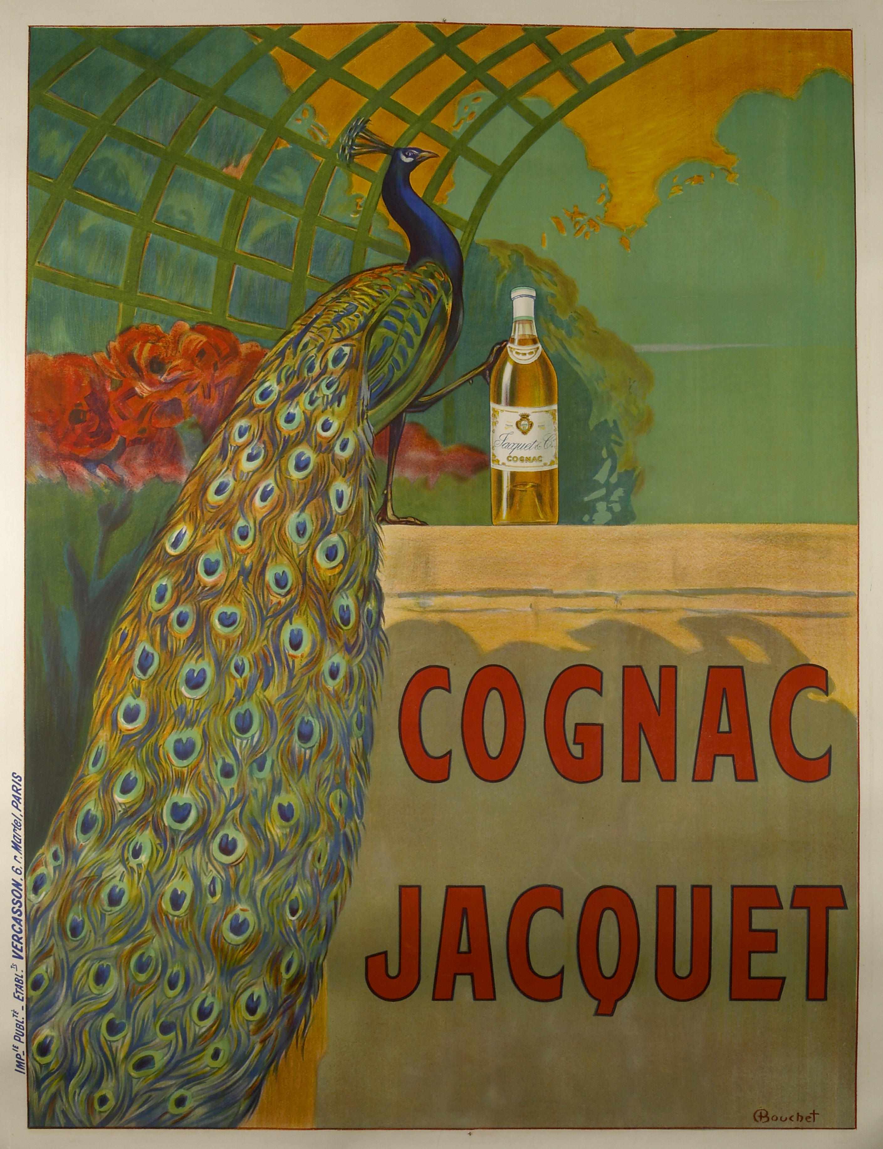 Appraisal: Camille Bouchet French - Cognac Jacquet c Lithographic poster in