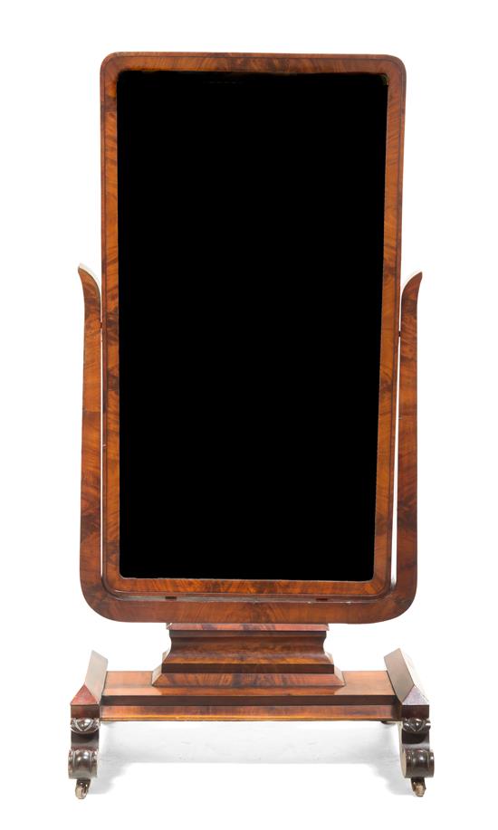 Appraisal: Sale Lot An Art Deco Mahogany Cheval Mirror having a