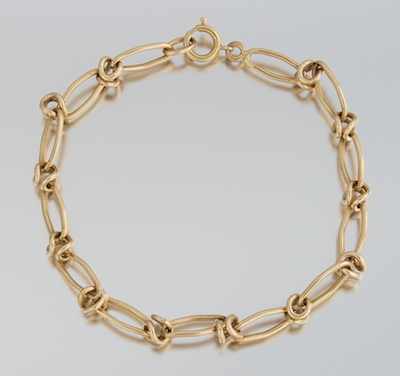 Appraisal: An Interesting Link Design Gold Bracelet k yellow gold bracelet