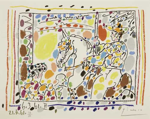 Appraisal: PABLO PICASSO Le Picador II Color lithograph x mm x