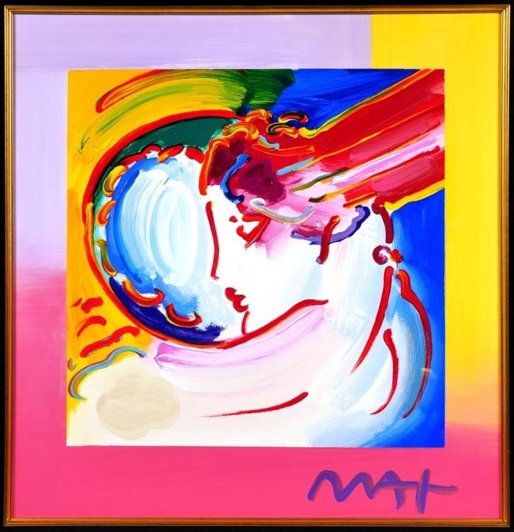 Appraisal: PETER MAX MIXED MEDIA I LOVE THE WORLDPeter Max American