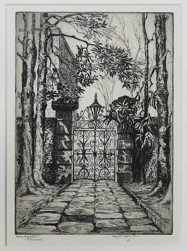 Appraisal: Elizabeth O'Neill Verner Charleston South Carolina - Sword Gates Charleston