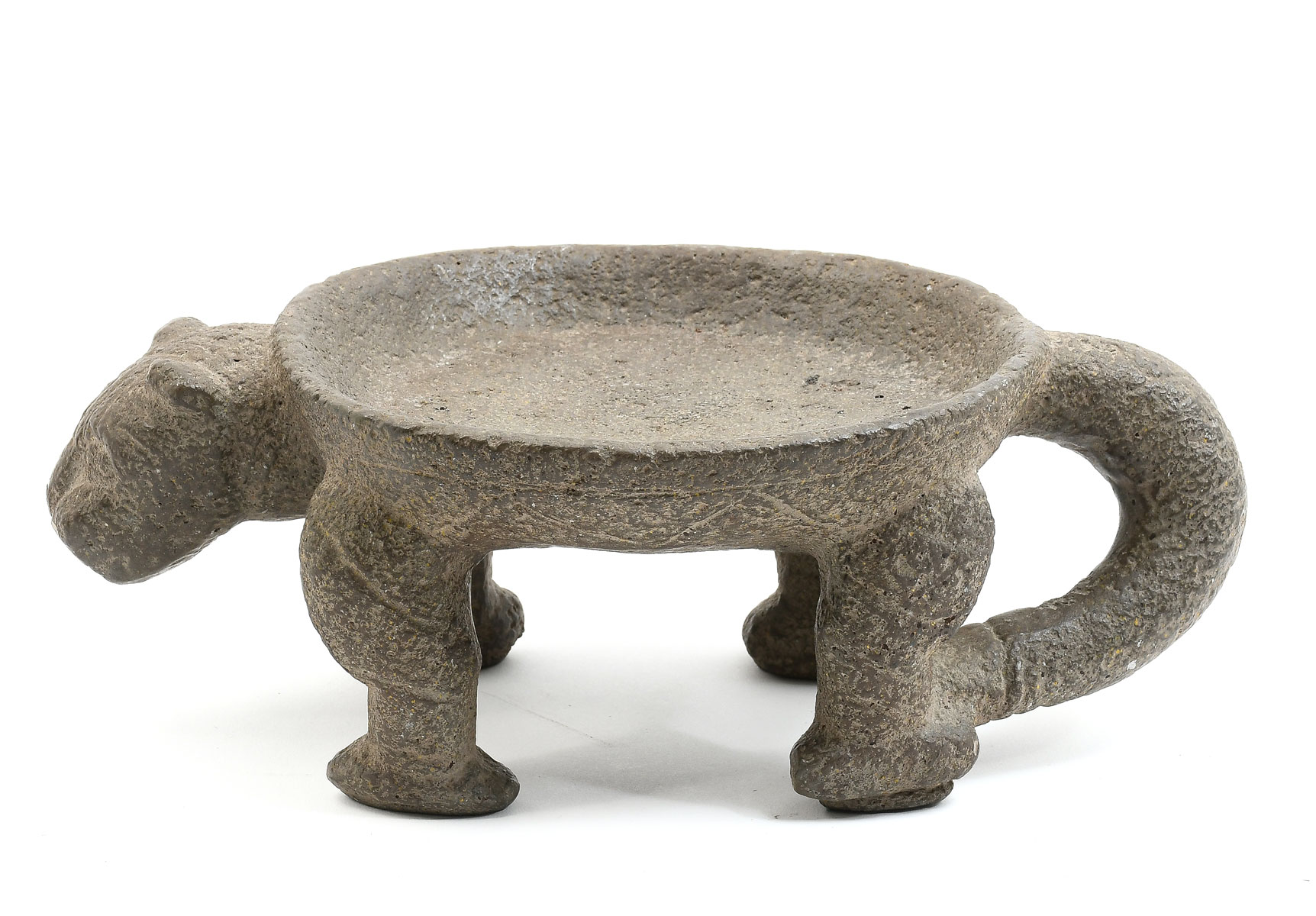 Appraisal: PRE-COLUMBIAN JAGUAR FOOTED FIGURAL BOWL Pre-Columbian Costa Rica Atlantic Watershed