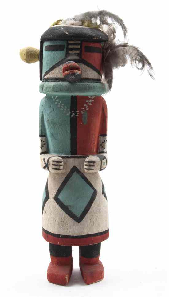 Appraisal: A Hopi Kachina Doll having turquoise red black and white