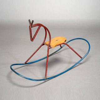 Appraisal: Modernist Childs Toy Rocker Length inches Width inches Height inches