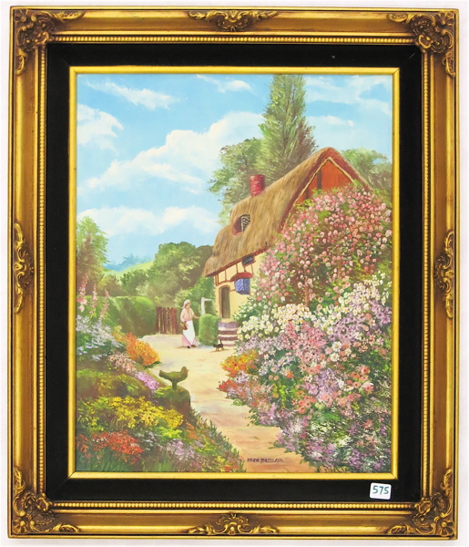 Appraisal: FRAN BEDSAUL OIL ON CANVAS Washington th century Flower garden