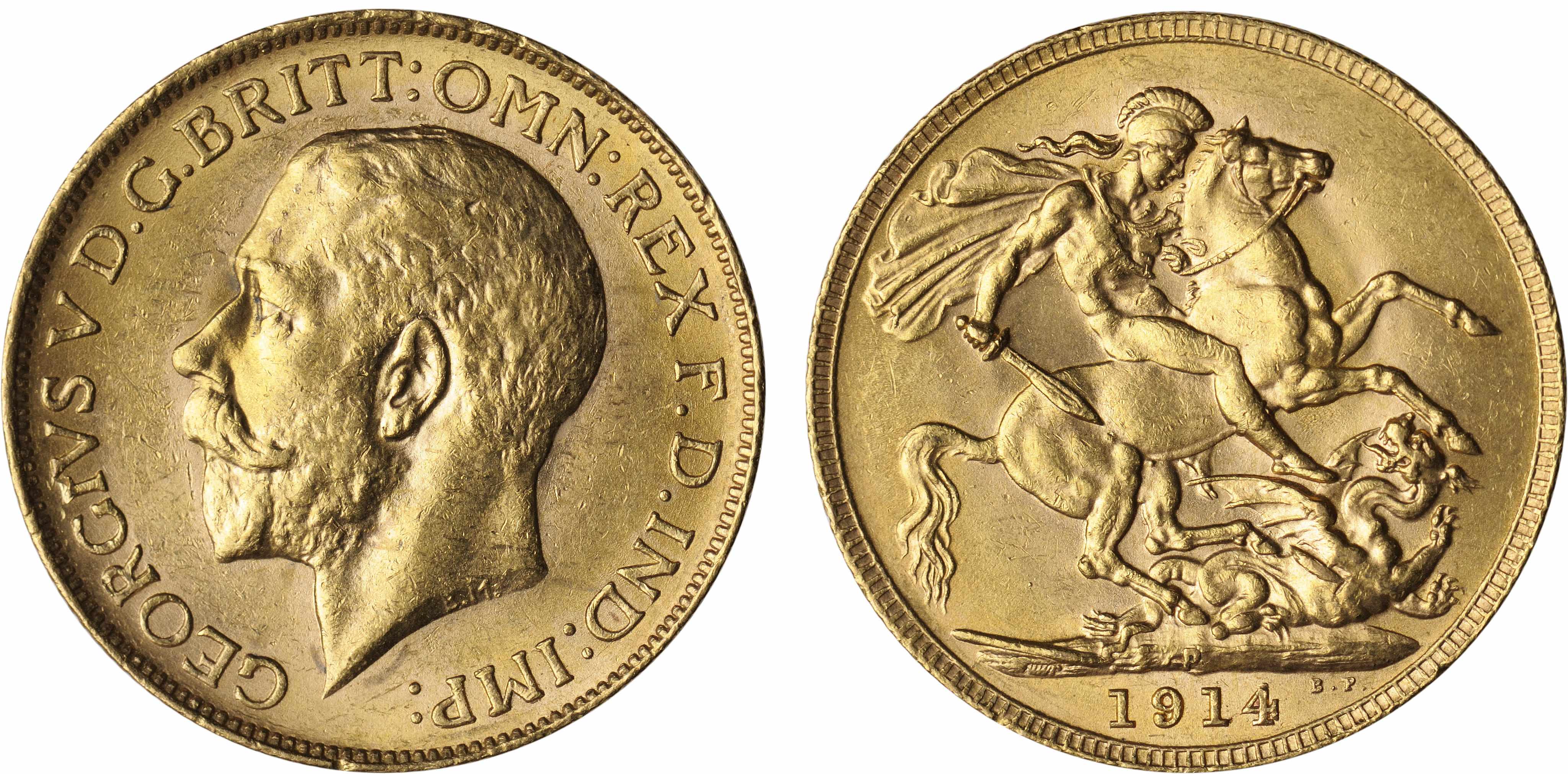 Appraisal: Australia George V Sovereign -P KM- Bright well struck and