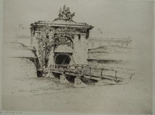 Appraisal: Anton Schutz etching Anton Schutz American - - ''Fort Jay