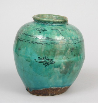 Appraisal: A Persian Vase A terracotta vase with flared opening Hand