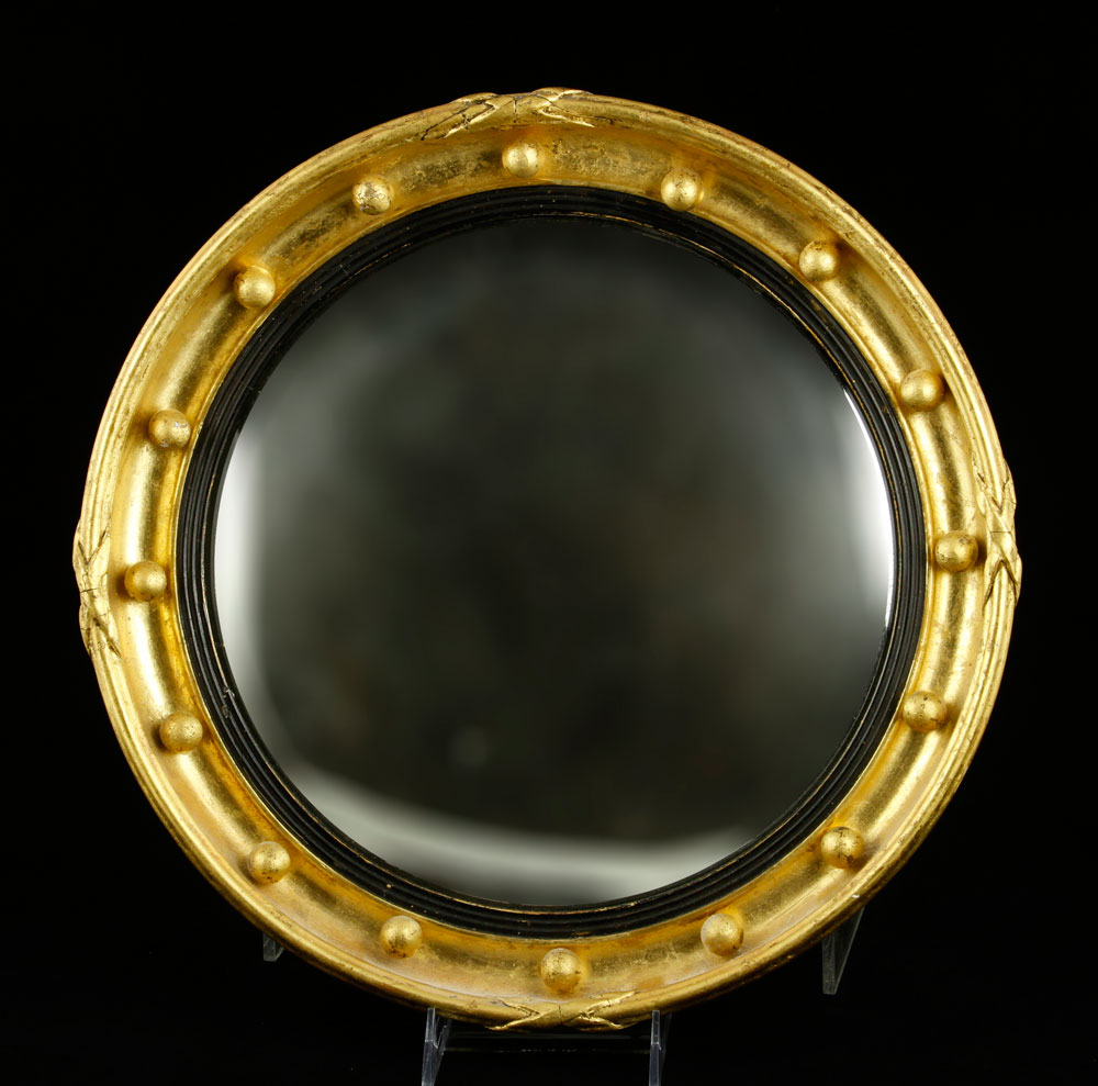 Appraisal: - Federal Convex Mirror Federal style convex mirror in gilt