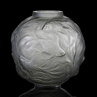 Appraisal: LALIQUE Formose vase smoky topaz glass LALIQUE Formose vase France