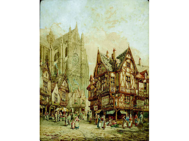 Appraisal: HENRY SHAFER BRITISH - BEAUVAIS NORMANDY watercolor signed and notated